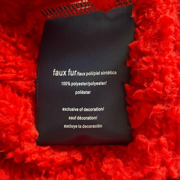 Tommy Hilfiger Vibrant Red Pullover Sherpa Sweater S XL - Picture 13 of 15